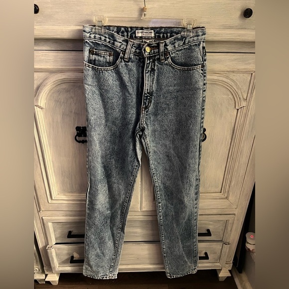 Vintage 80’s GUESS Georges Marciano High Waisted Acid Wash Tapered‎ Jeans 22001 - Picture 1 of 8